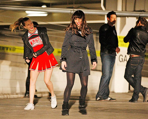 Glee : Foto Lea Michele, Cory Monteith, Heather Morris