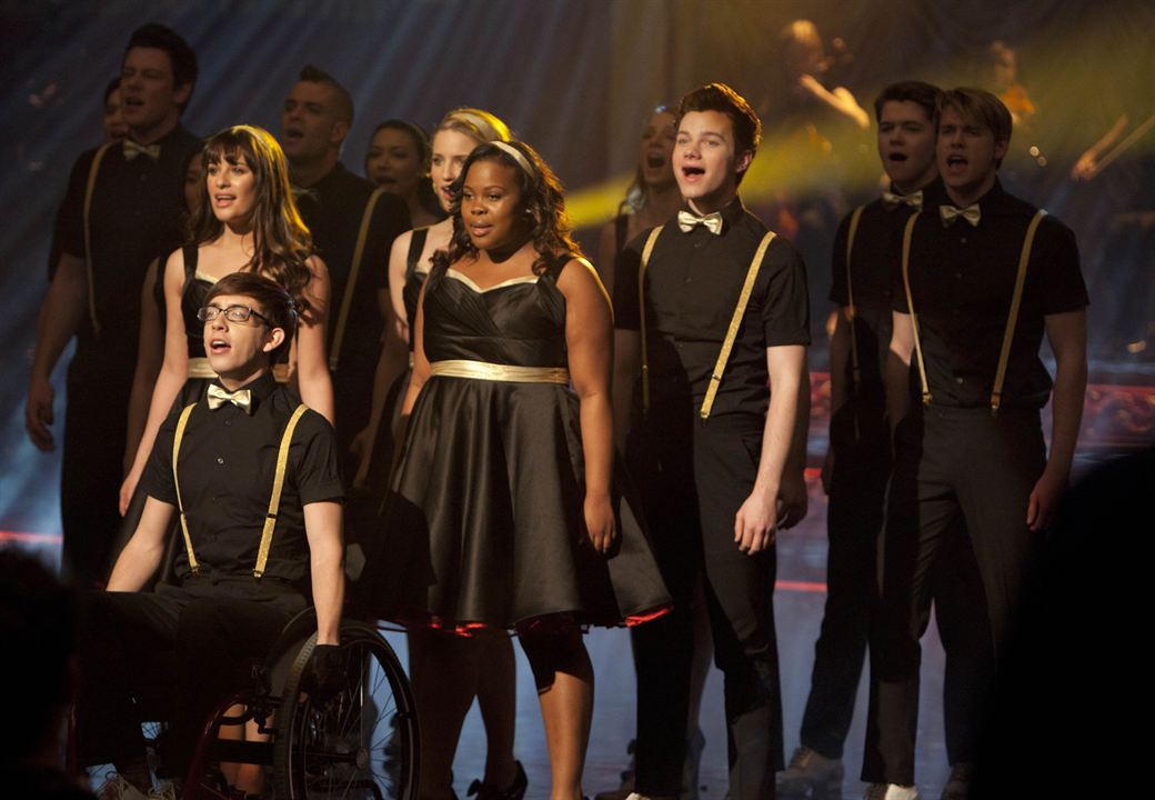 Glee : Foto Naya Rivera, Lea Michele, Cory Monteith, Dianna Agron, Chris Colfer, Mark Salling, Amber Riley, Kevin McHale, Chord Overstreet, Damian McGinty