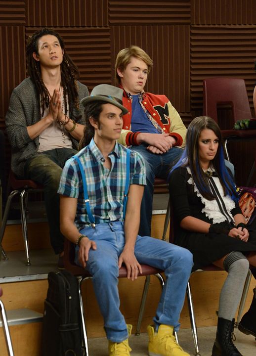 Glee : Foto Harry Shum Jr., Samuel Larsen, Damian McGinty, Lea Michele