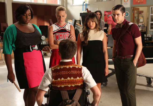 Glee : Foto Heather Morris, Kevin McHale, Darren Criss, Jenna Ushkowitz, Alex Newell