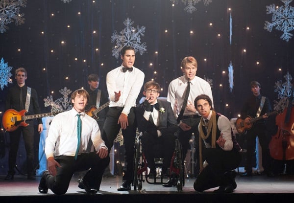 Glee : Foto Kevin McHale, Darren Criss, Chord Overstreet, Samuel Larsen, Blake Jenner