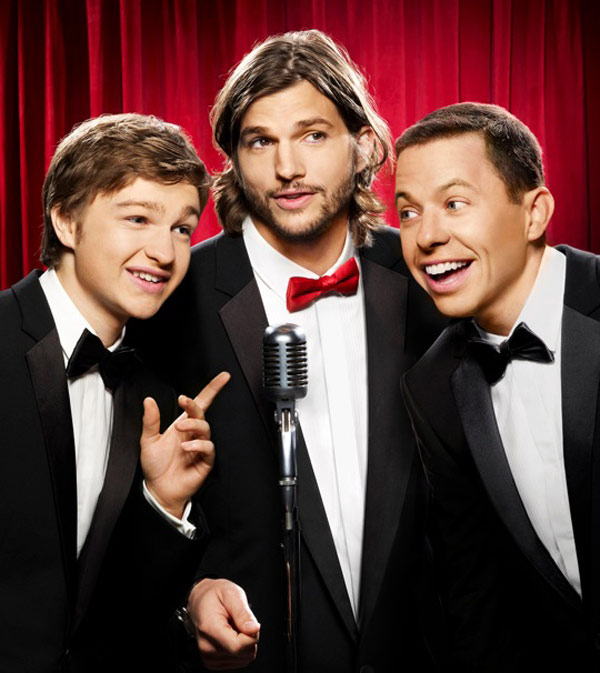 Foto Jon Cryer, Ashton Kutcher, Angus T. Jones