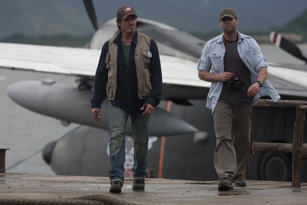 Los mercenarios : Foto Jason Statham, Sylvester Stallone