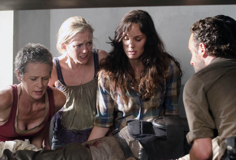 The Walking Dead : Foto Melissa McBride, Sarah Wayne Callies, Emily Kinney, Andrew Lincoln