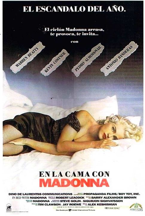En la cama con Madonna : Cartel