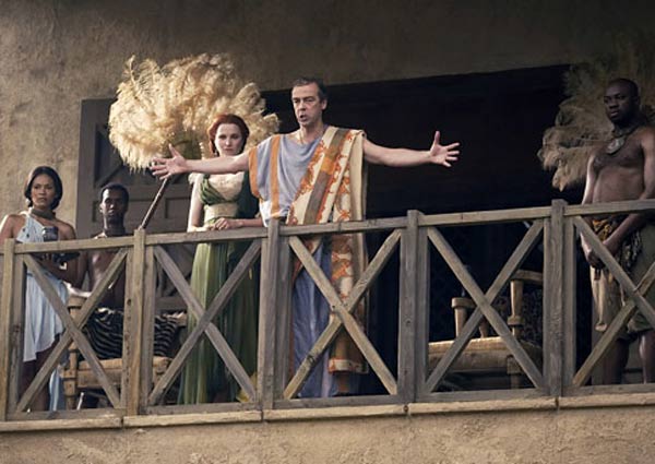 Spartacus: Sangre y arena : Foto Lesley-Ann Brandt, John Hannah, Lucy Lawless