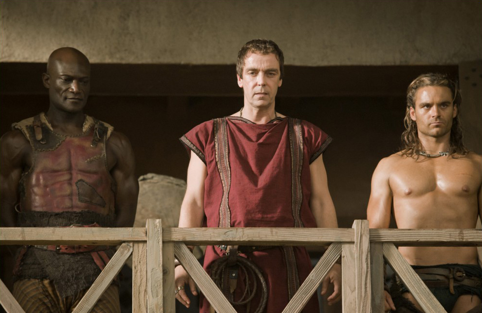 Spartacus: Dioses de la Arena : Foto John Hannah, Dustin Clare, Peter Mensah