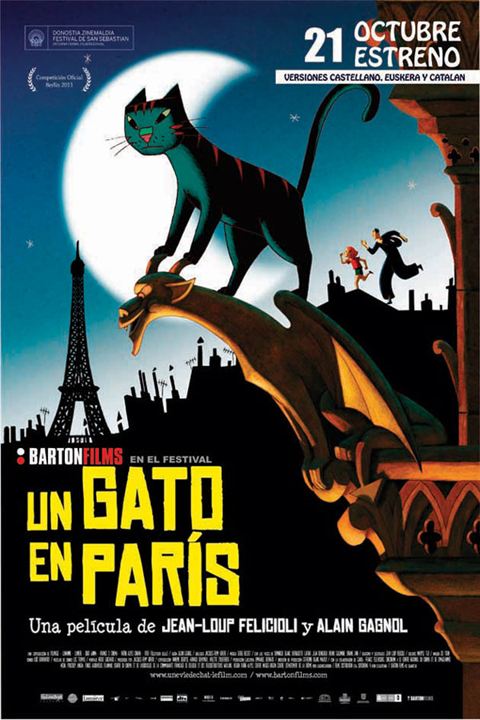 Un gato en París : Cartel