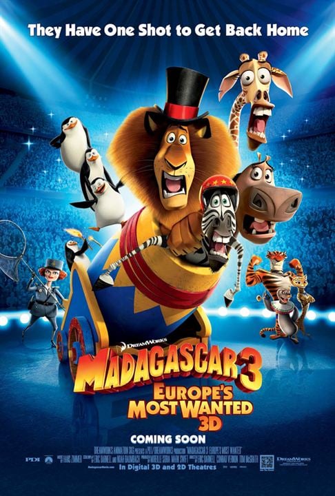 Madagascar 3: De marcha por Europa : Cartel