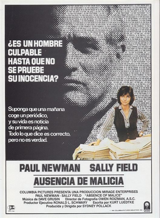 Ausencia de malicia : Cartel