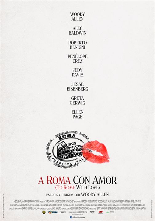 A Roma con amor (To Rome with Love) : Cartel