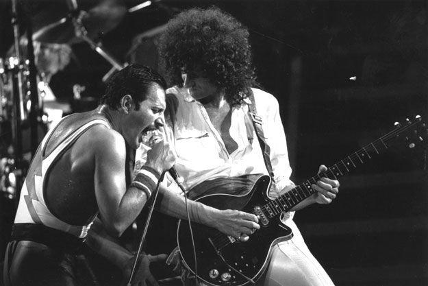 Foto Freddie Mercury, Brian May, Queen