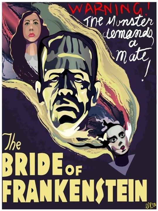 La novia de Frankenstein : Cartel