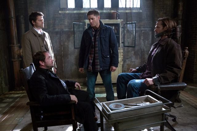 Sobrenatural : Foto Misha Collins, Jared Padalecki, Mark Sheppard, Jensen Ackles