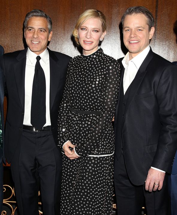 Monuments Men : Couverture magazine Matt Damon, George Clooney, Cate Blanchett
