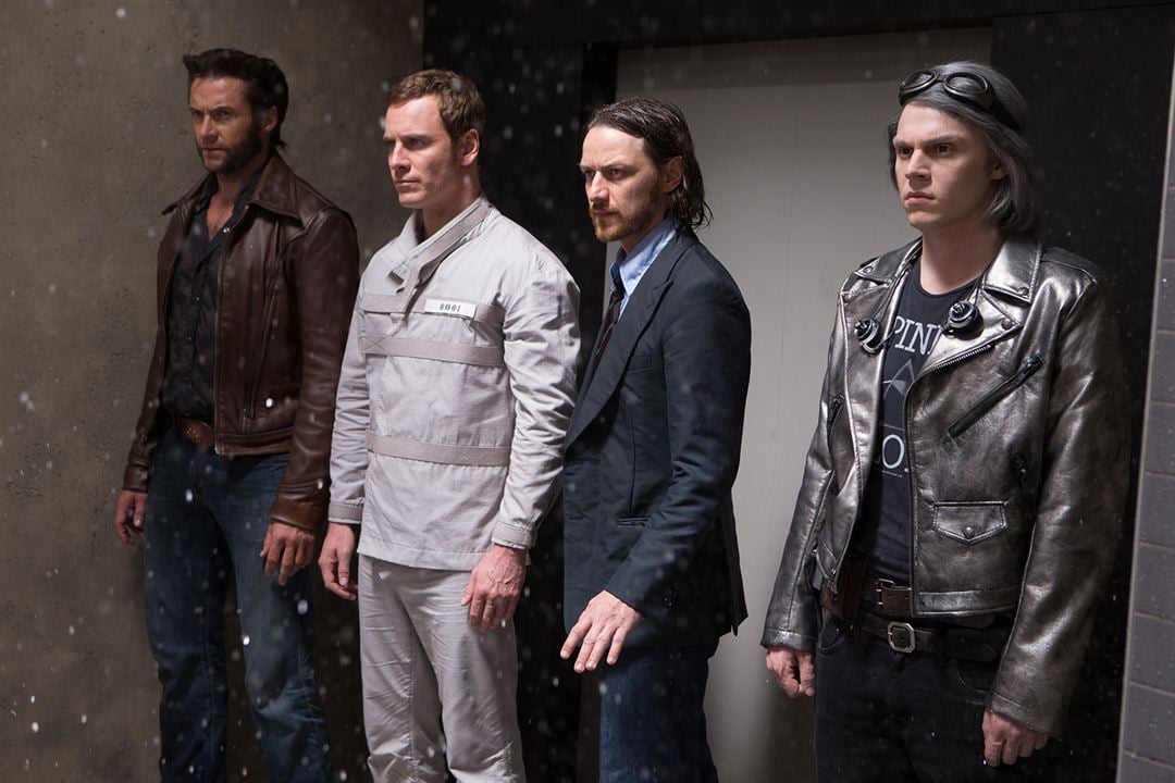 X-Men: Días del futuro pasado : Foto Evan Peters, Michael Fassbender, Hugh Jackman, James McAvoy