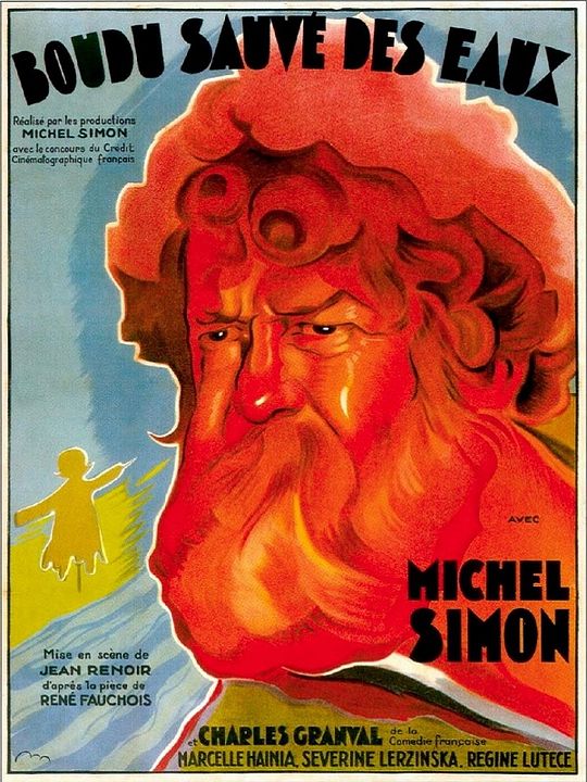Boudu salvado de las aguas : Cartel