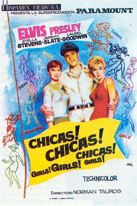 Chicas! Chicas! Chicas! : Cartel Norman Taurog, Elvis Presley
