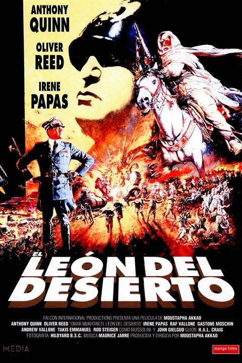 El león del desierto : Cartel