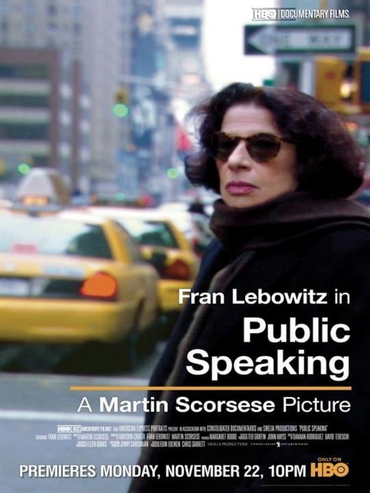 Public Speaking. Fran Lebowitz por Martin Scorsese : Cartel