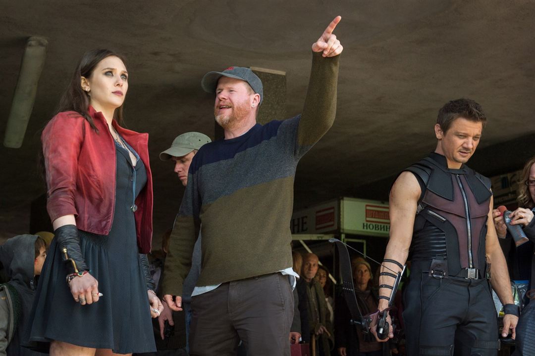 Vengadores: La era de Ultrón : Foto Elizabeth Olsen, Joss Whedon, Jeremy Renner