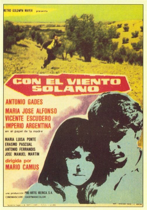 Con el viento solano : Cartel