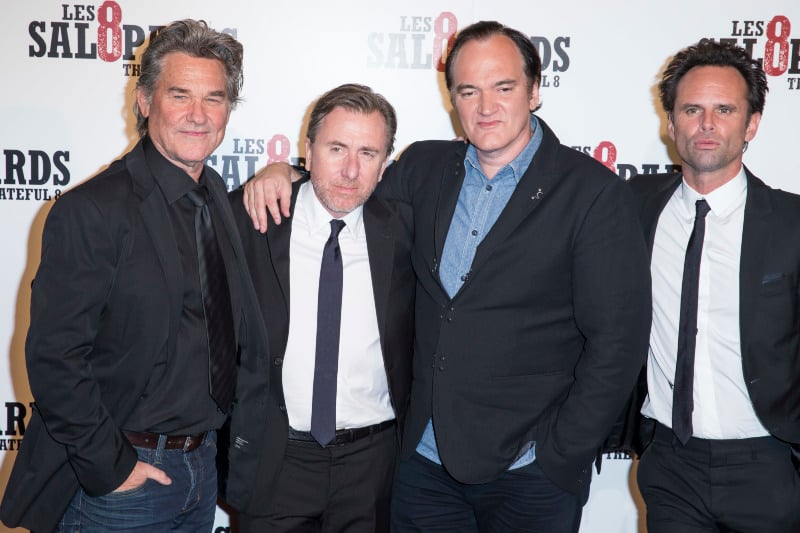 Los odiosos ocho : Couverture magazine Quentin Tarantino, Walton Goggins, Kurt Russell, Tim Roth