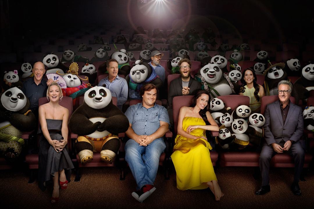 Kung Fu Panda 3 : Couverture magazine Kate Hudson, David Cross, Seth Rogen, Jack Black, Angelina Jolie, Lucy Liu, J.K. Simmons, Dustin Hoffman, Bryan Cranston