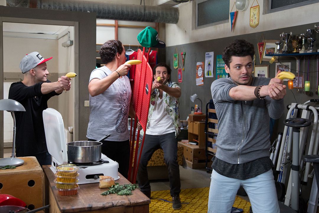 Foto Kev Adams, John Eledjam, Majid Berhila