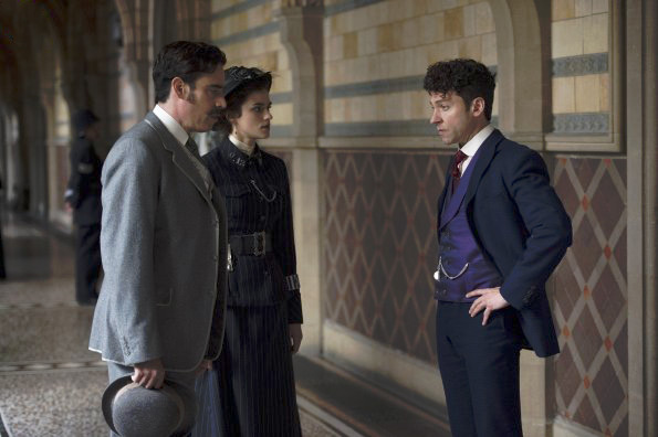 Houdini y Doyle : Foto Rebecca Liddiard, Michael Weston, Stephen Mangan