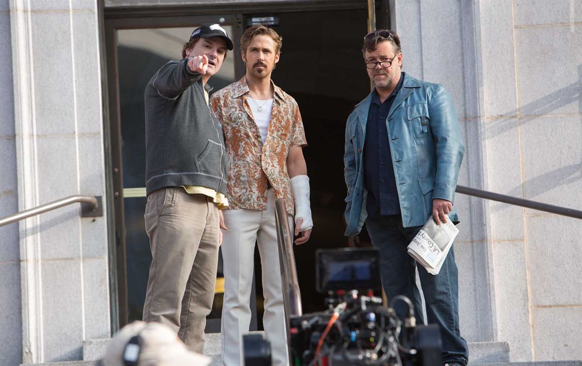 Dos buenos tipos : Foto Russell Crowe, Shane Black, Ryan Gosling