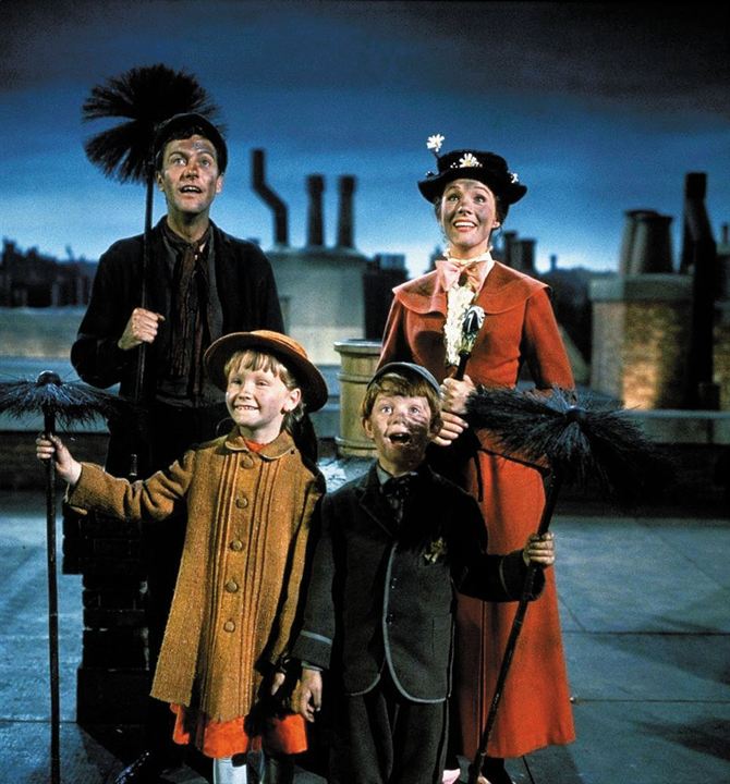 Mary Poppins : Foto Dick Van Dyke, Karen Dotrice, Matthew Garber, Julie Andrews