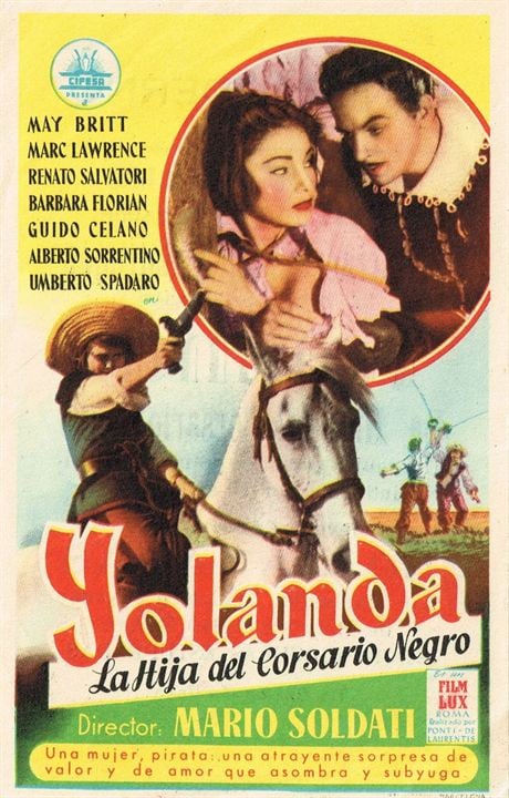 Yolanda, la hija del corsario negro : Cartel