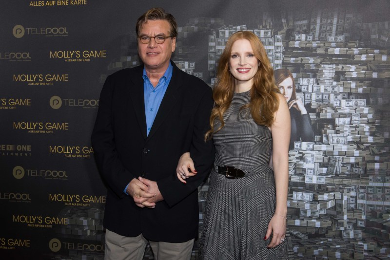 Molly's Game : Couverture magazine Jessica Chastain, Aaron Sorkin