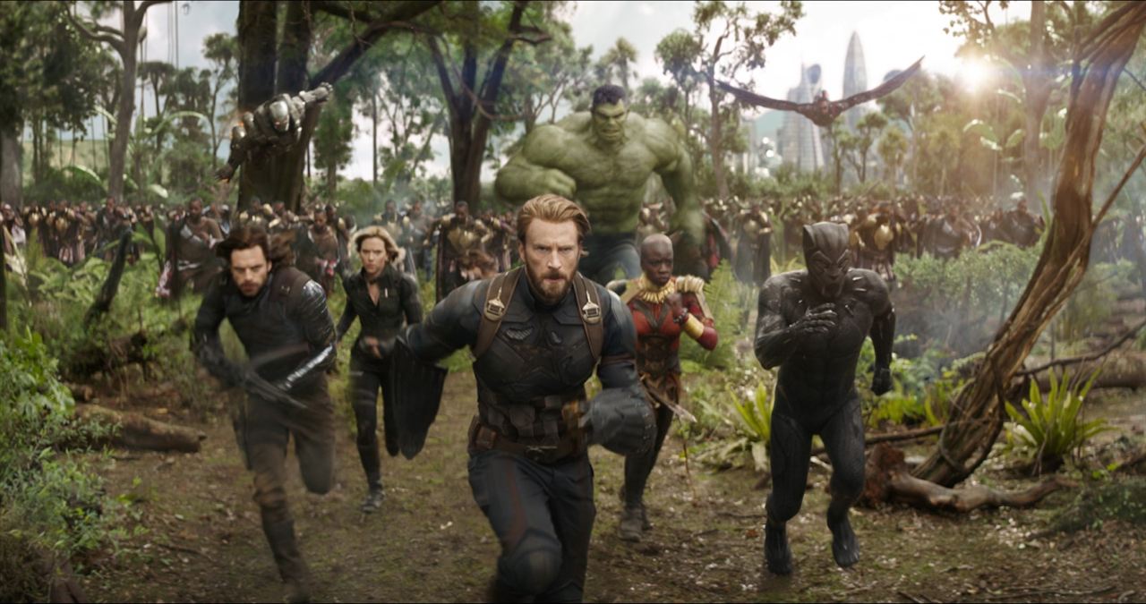 Vengadores: Infinity War : Foto Chadwick Boseman, Sebastian Stan, Don Cheadle, Danai Gurira, Mark Ruffalo, Scarlett Johansson, Chris Evans, Anthony Mackie