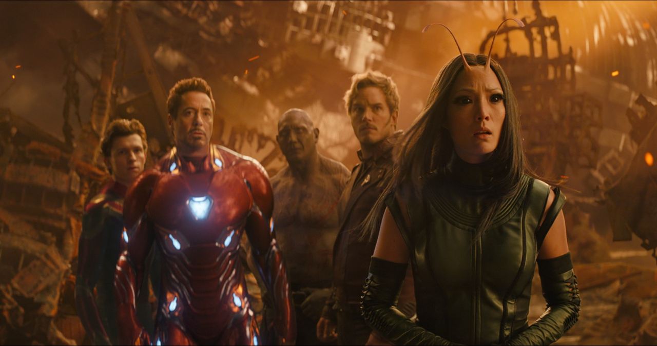 Vengadores: Infinity War : Foto Robert Downey Jr., Dave Bautista, Pom Klementieff, Tom Holland, Chris Pratt
