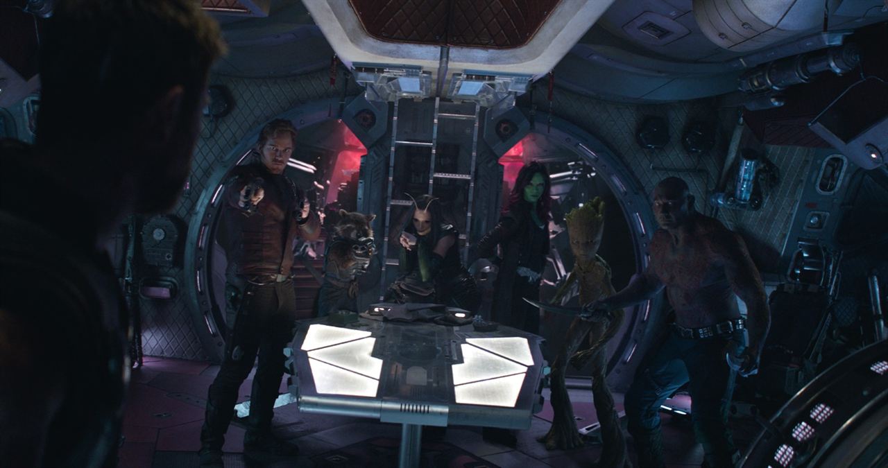 Vengadores: Infinity War : Foto Dave Bautista, Pom Klementieff, Zoe Saldana, Chris Pratt
