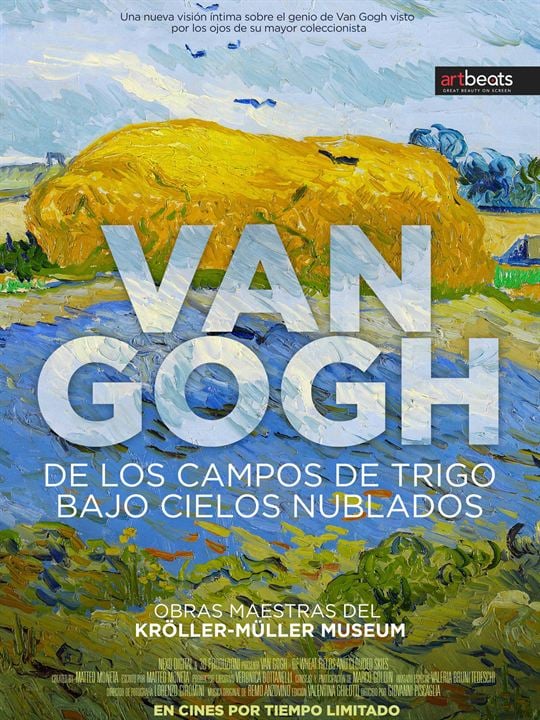 Van Gogh. De los campos de trigo bajo cielos nublados : Cartel