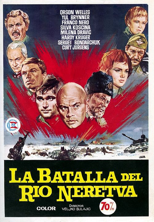 La batalla del Río Neretva : Cartel