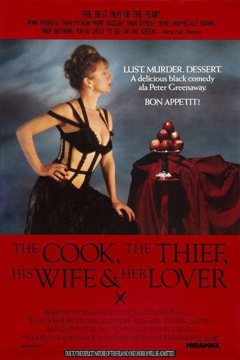 El cocinero, el ladrón, su mujer y su amante : Cartel
