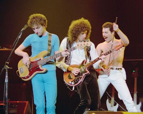 Foto Freddie Mercury, Brian May, John Deacon